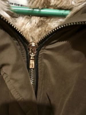 Women's Trafaluc parka jacket used, green, size M