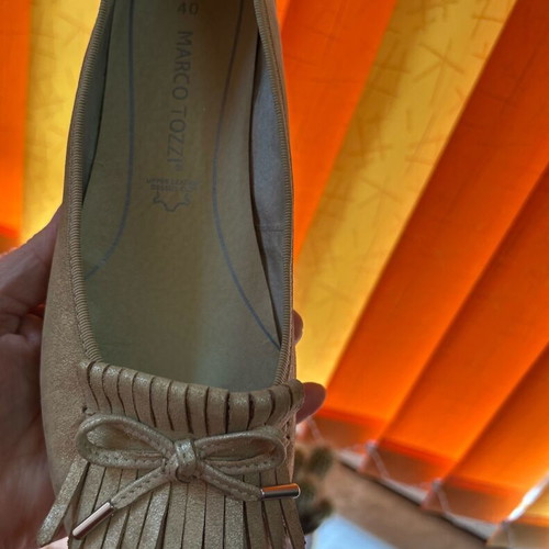Marco Tozzi women's ballerina shoes like new, suede, size 40