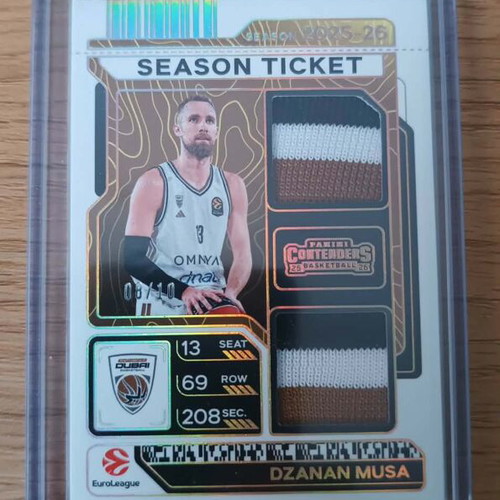 Dzanan Musa Double Tricolore Patch Panini Euroleague Contenders 2025-26