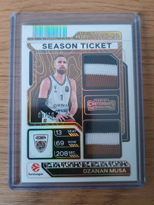 Dzanan Musa Double Tricolore Patch Panini Euroleague Contenders 2025-26