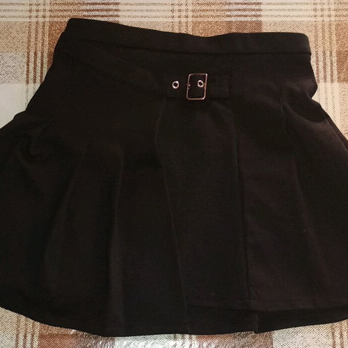 ZARA K-POP black mini skirt with pleats, size 11-12/152cm