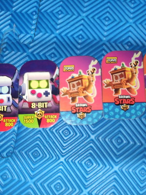 Brawl Stars 8-BIT collectible iron tags like new, set of 5 pieces