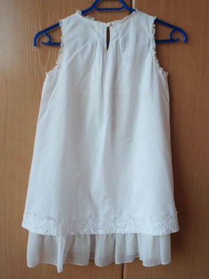 White dress for girl 9-10 years almost unused