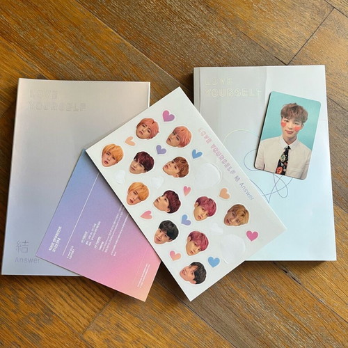BTS Love Yourself Answer 2018 version F with Jimin Photocard and stickers like new
