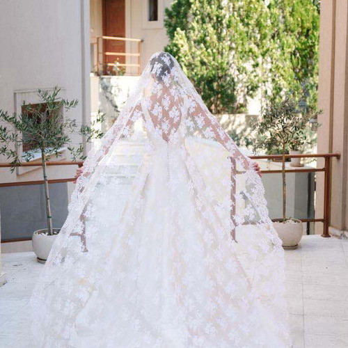 Primalicia Alberto Palatchi wedding dress like new, white with lace veil