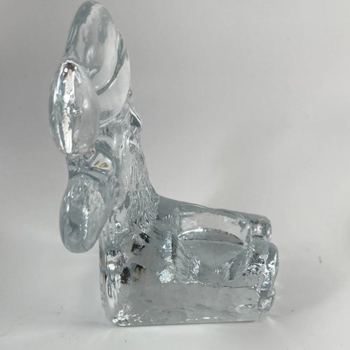 Kosta Boda Santa Claus candle holder by Bertil Vallien vintage new