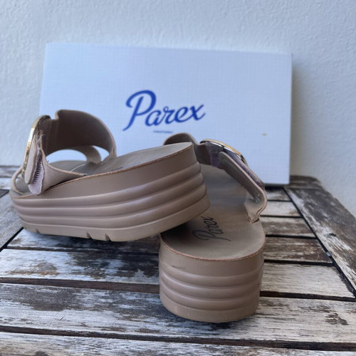 Parex platform sandals used, nude color, size 37