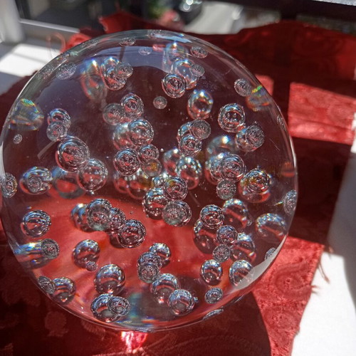 Murano Style Paperweight used, 1237gr, 11cm diameter