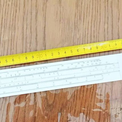Slide rule used from 1963, mechanical calculating device