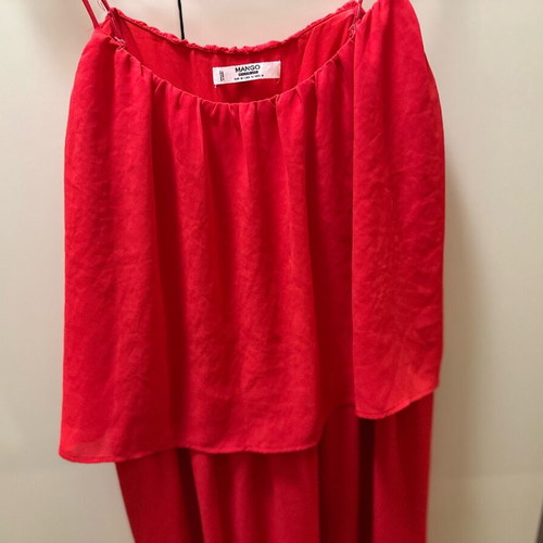 Mango red long dress medium-large