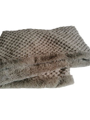Winter scarf like new, soft and luxurious, gray and beige
