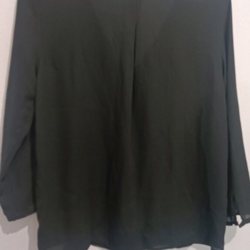 Bershka black blouse with zipper like new, size S