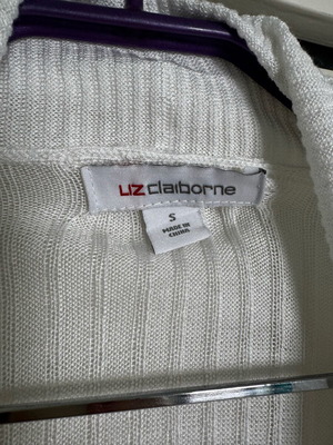 Λευκή πλεκτή ζακέτα Liz Claiborne Small σαν καινούργιο