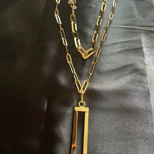 Necklace new stainless steel gold color