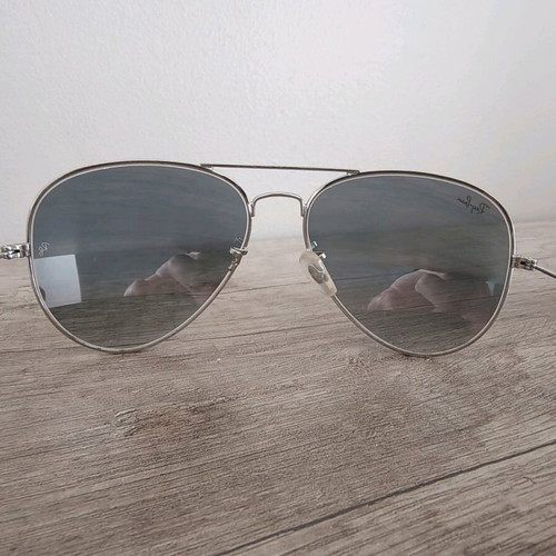 Ray Ban 3025 003/3F 6214 sunglasses used, turquoise and silver