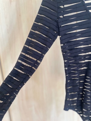 Black transparent striped bodysuit Mango size medium like new