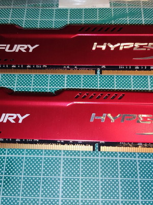 Μνήμες Kingston HyperX Fury 16GB DDR3 μεταχειρισμένες, σετ 2 x 8GB