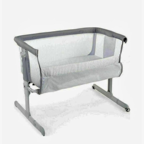 Chicco Next2Me crib gray used with side opening
