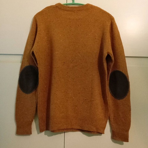 Primark men's sweater light brown Small like new with elbow patches