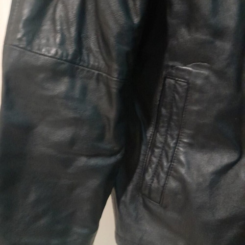Leather men's jacket Bossini like new, black, size 46