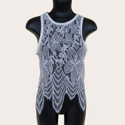 White lace top size S used, beachwear
