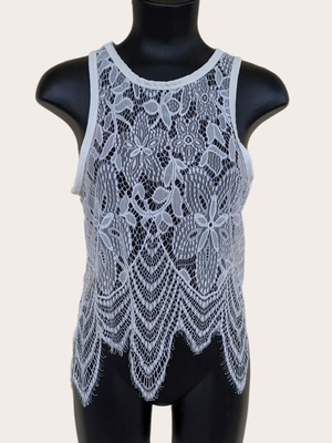White lace top size S used, beachwear