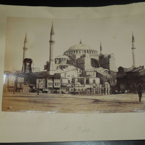 Albumen photo Hagia Sophia Constantinople used 9.5x14 cm