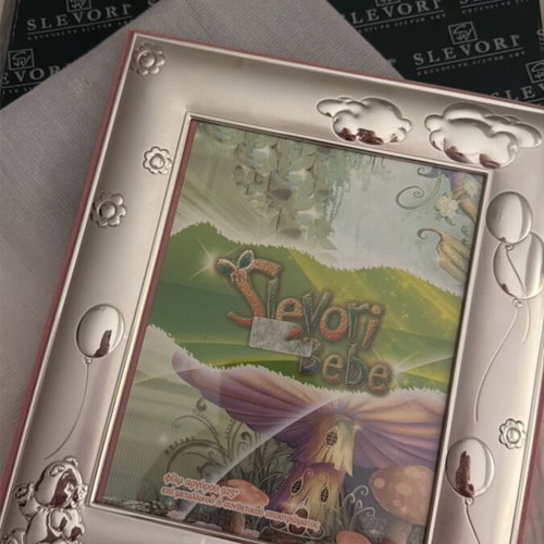 Photo frame with 925 silver film, size 24x28 cm, fits 16x20 photo, like new