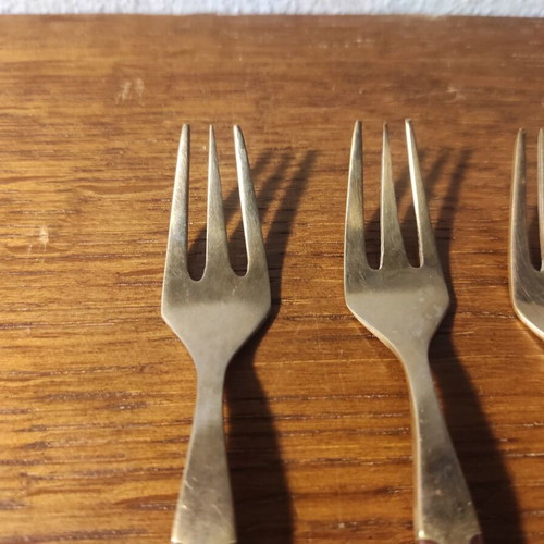 Vintage brass and rosewood cutlery set, 93 pieces, Mid-Century