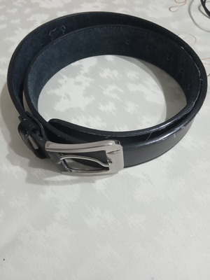 Black belt used with signs of wear