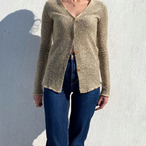 Max & Co knitted cardigan used, size S, beige gold