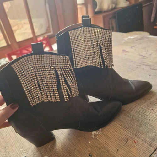 Festive boots used, size 40, sparkling