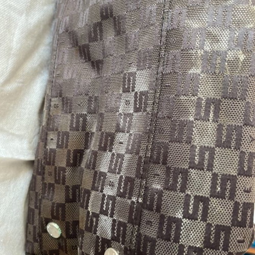 Sisley barrel bag used, brown, shoulder and hand
