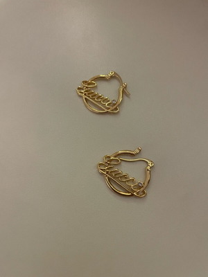 Earrings stainless steel gold plated new
