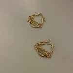 Earrings stainless steel gold plated new