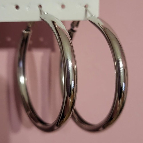 Silver hoop earrings new