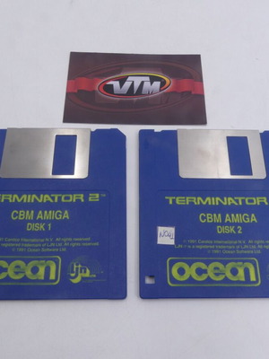Terminator 2 Judgment Day Commodore Amiga game used, 2 disks, Ocean 1991