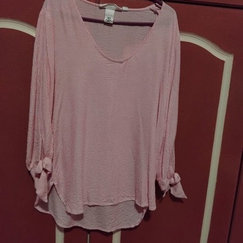 H&M summer blouses, white and pink, size M