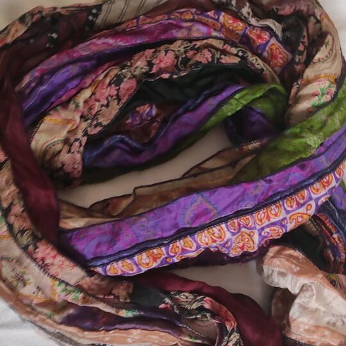Multicolored scarf like new patchwork style