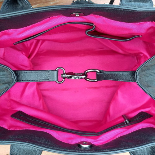 Christian Lacroix leather handbag used, black, large