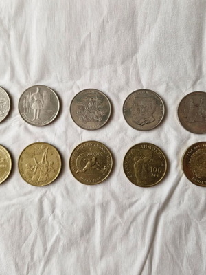 Coins 500 drachmas and 100 drachmas like new, set of 10