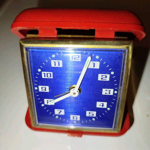 Travel clocks used, set of 4 vintage pieces