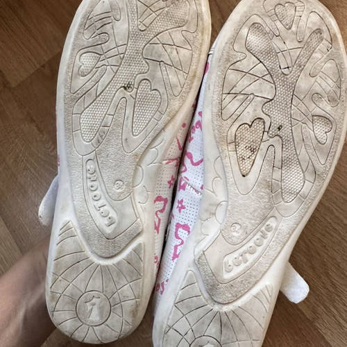 beToone children's ballerina shoes size 34, white and pink