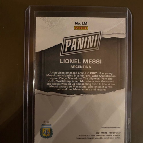 2021 Lionel Messi Panini Father's Day Argentina card new