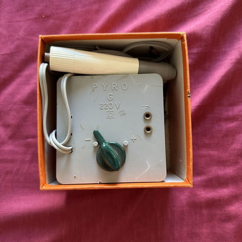 Vintage Pyrography Device PYRO G 220V used with Adjustable Temperature