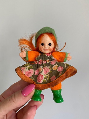 Pippi Longstocking Miniature Doll 1980s used by El Greco