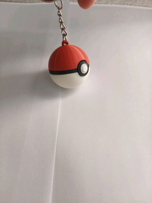 Ключодържател Pokeball Pokemon 3D принтиран нов, червено и бяло