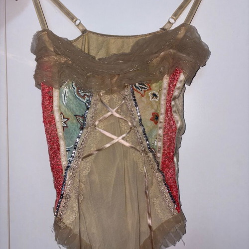 Cinema set midi skirt and top used, beige