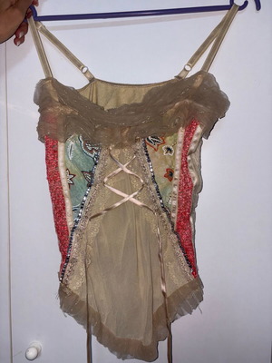 Cinema set midi skirt and top used, beige