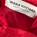 Vassia Kostara Vinyl Red Dress
